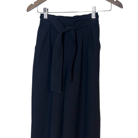 Lululemon Noir Pant *Woven Black Wide Leg Tie Waist Pants- Size 2 - Picture 7 of 14